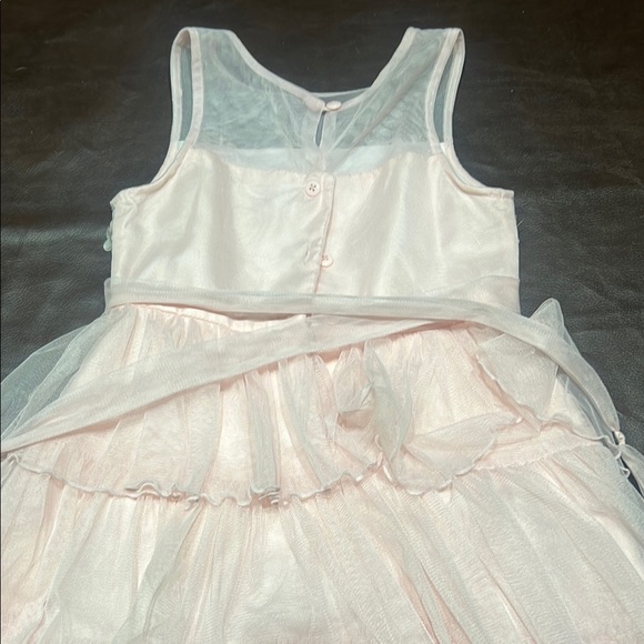 Jona Michelle Pink Flowered Tiered Dress Size 7 - Picture 4 of 9